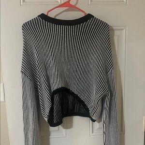 Edikted Black and White Knit Top